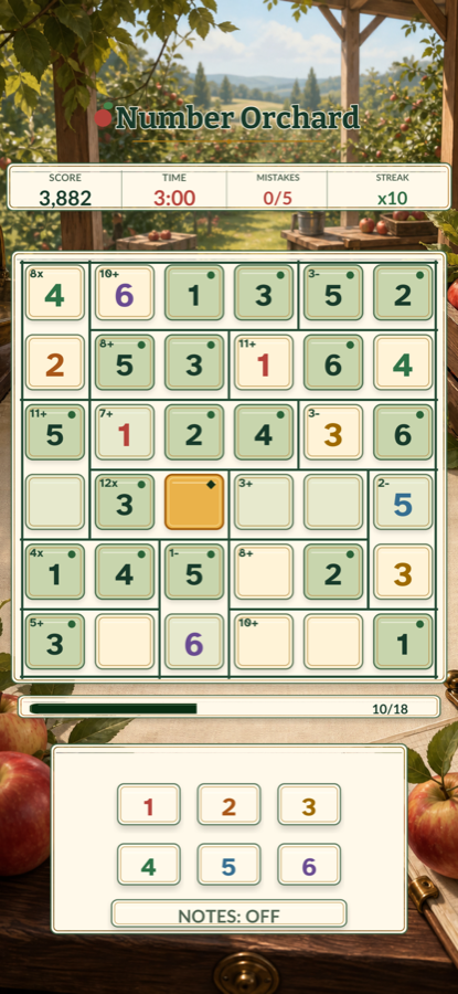 Number Orchard gameplay